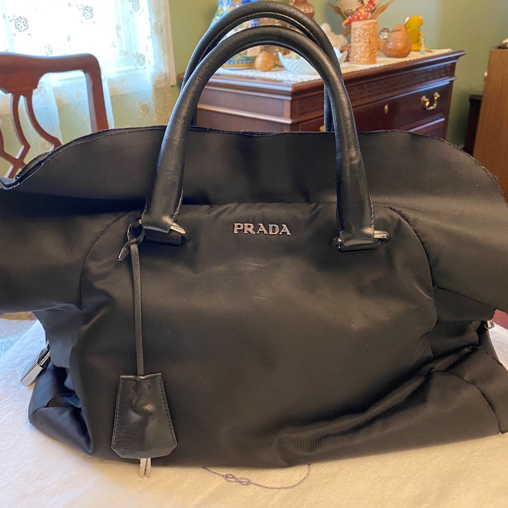 Vintage PRADA Nylon Ruffle Handbag